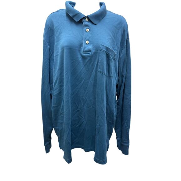 Lot 3 Lands' End Traditional 2xLT TALL Polo Shirts  Red Green Long Short Sleeve - Picture 3 of 12